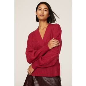 Marissa Webb x RTR Red Ribbed Sweater